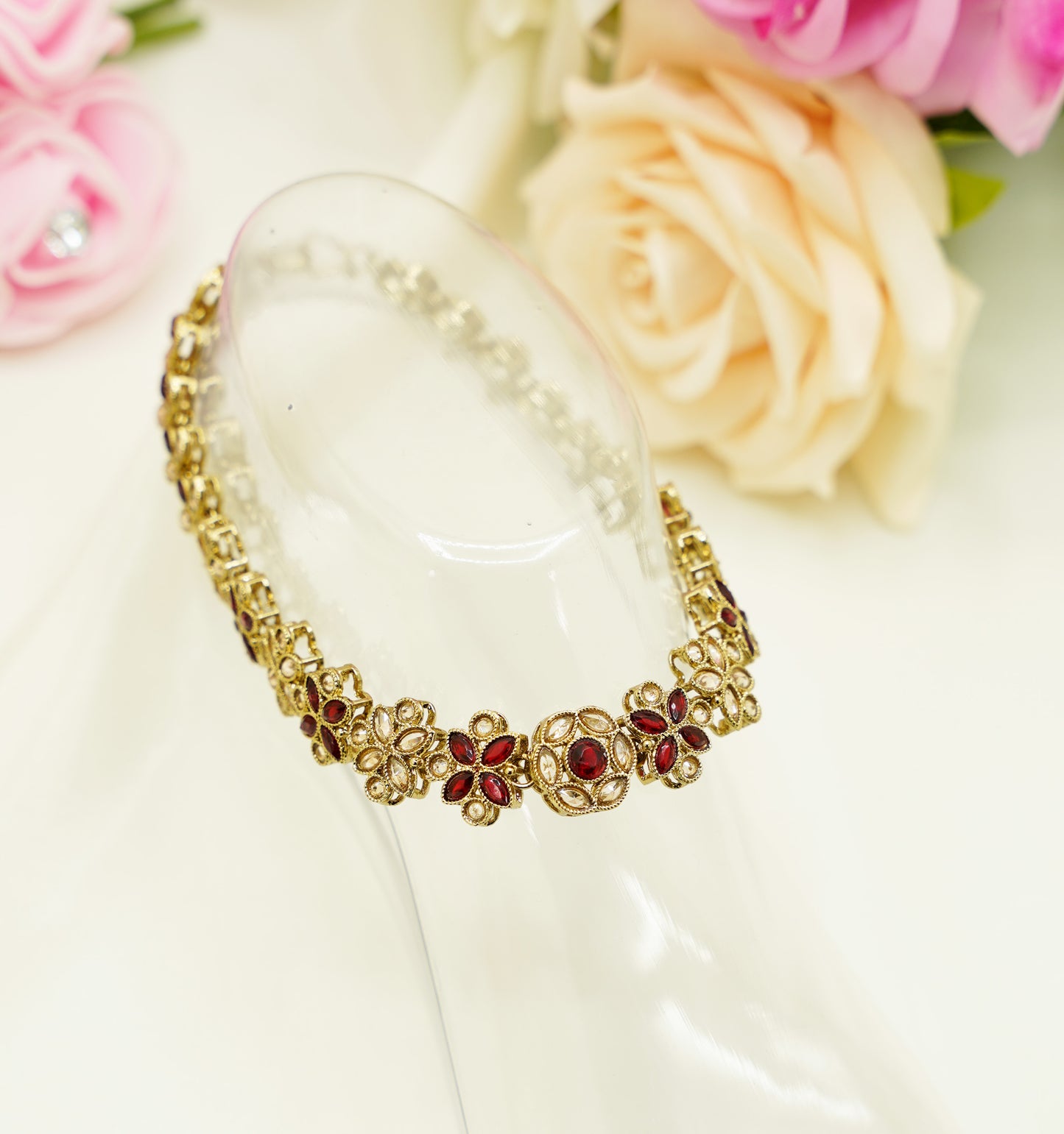 Traditional Bridal Anklet – 2 Piece Embellished Payal for Nikah, Walima & Festive Wear