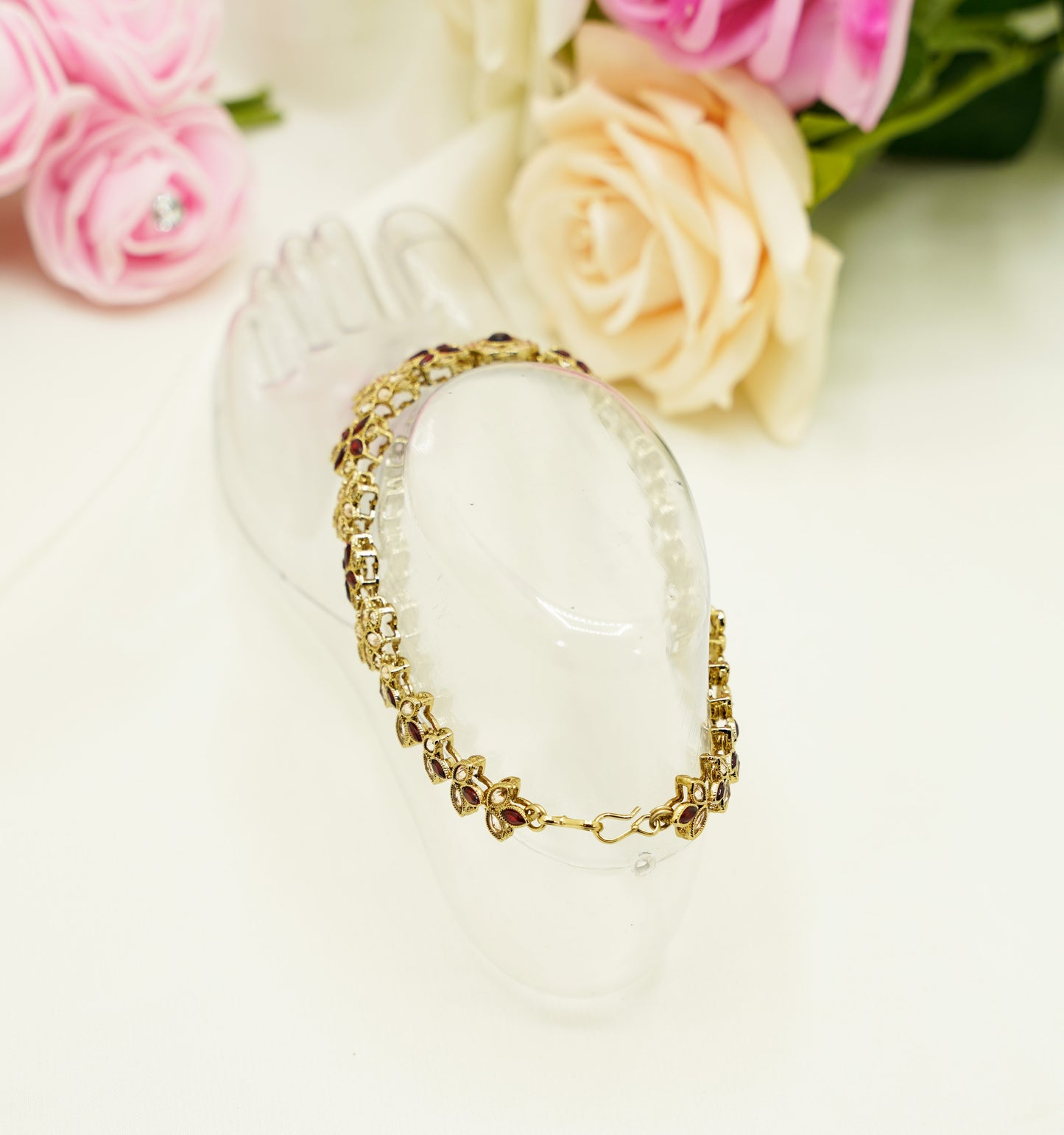 Traditional Bridal Anklet – 2 Piece Embellished Payal for Nikah, Walima & Festive Wear