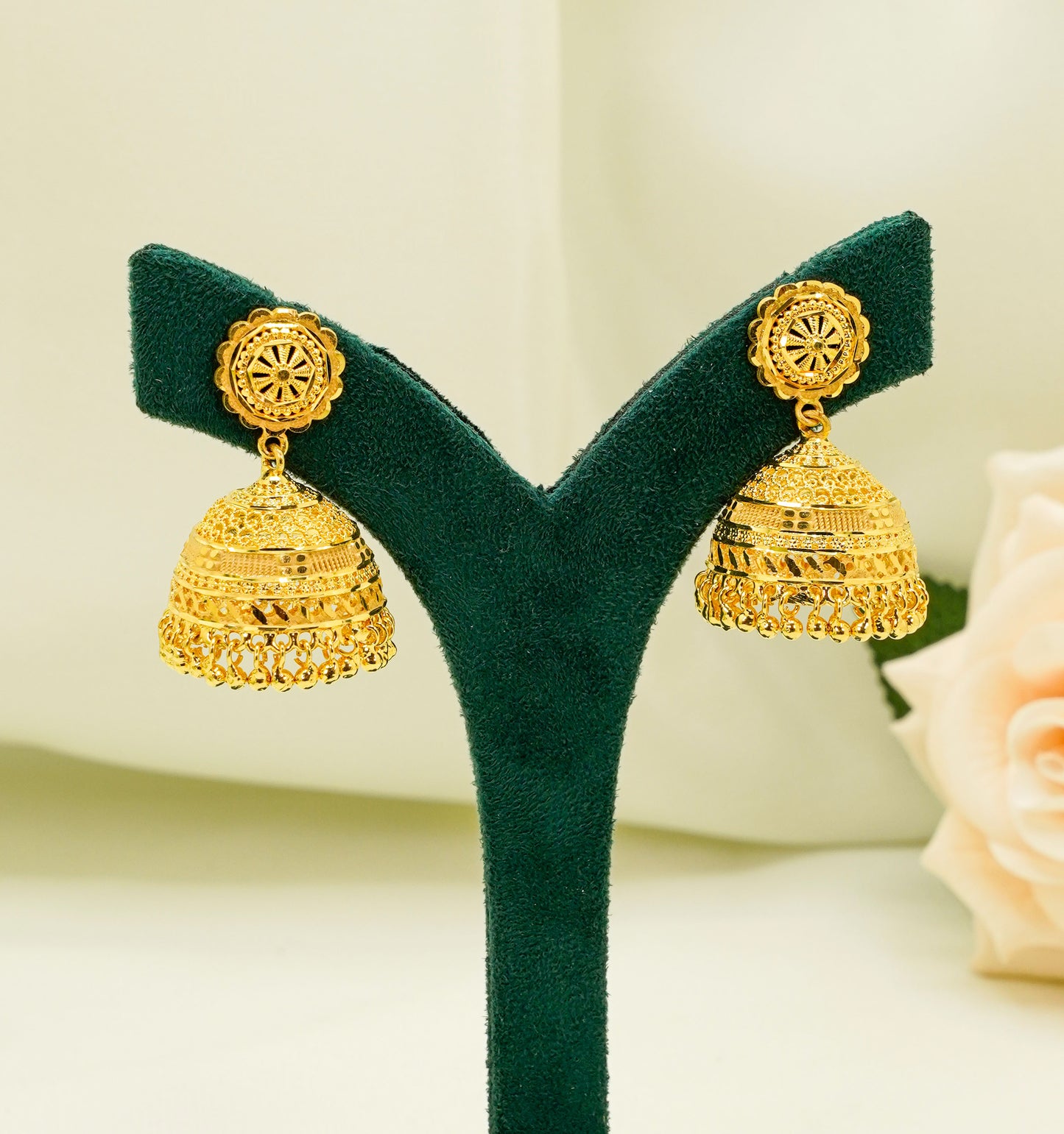 Zoya Gold Plated Earring - Jhumka Earrings Set