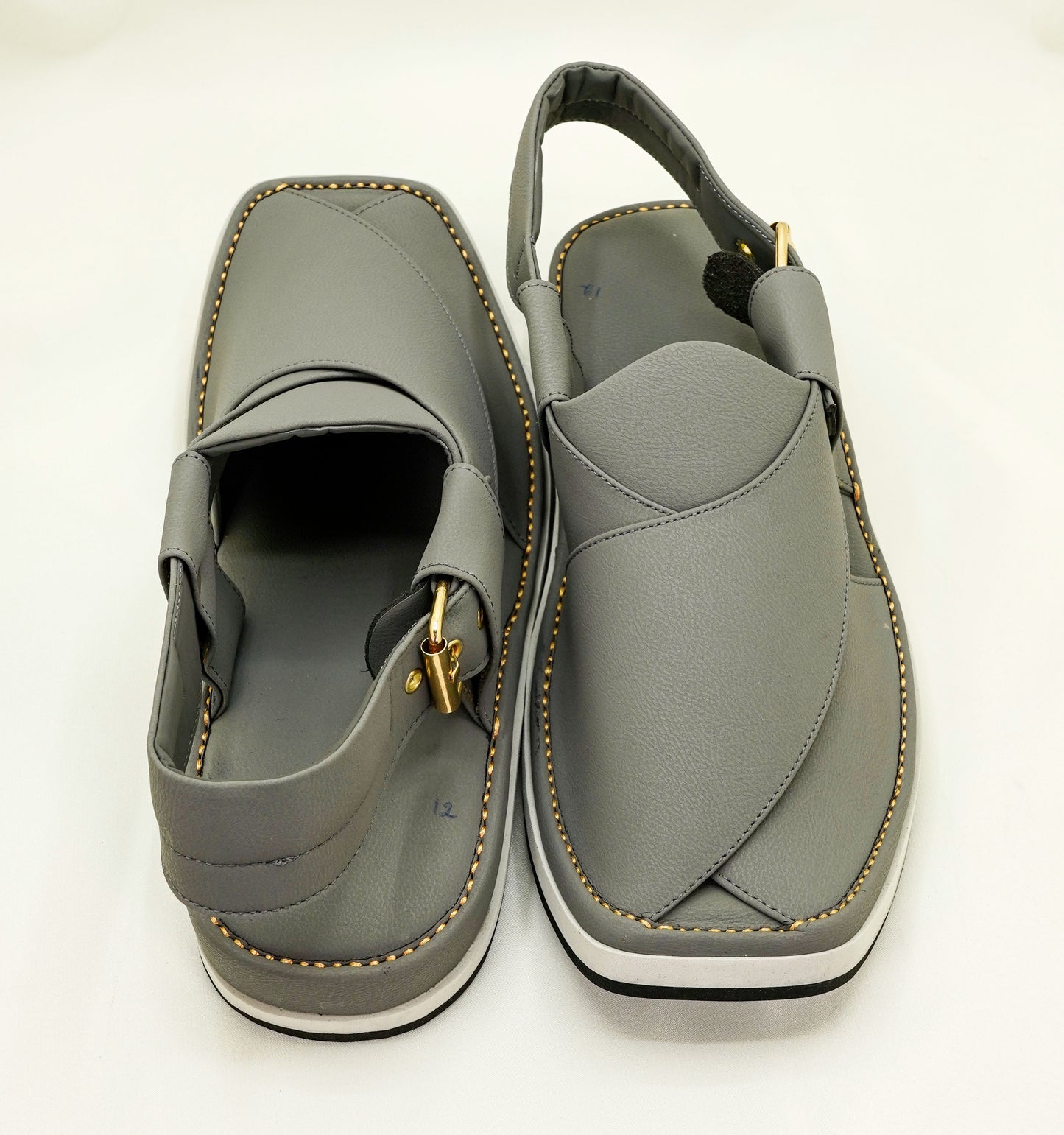 Grey Peshawari Chappal