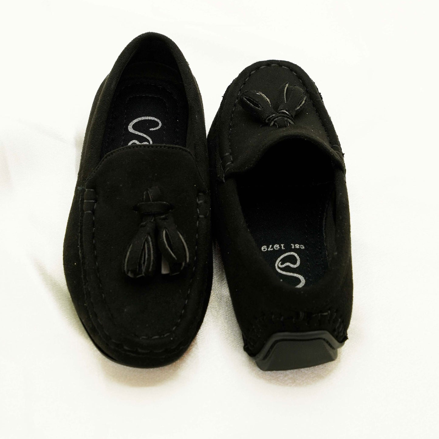 SHAHZ Kids Suede Tassel Loafers – Boys’ Smart Slip-On Shoes for Eid, Weddings & Everyday Wear
