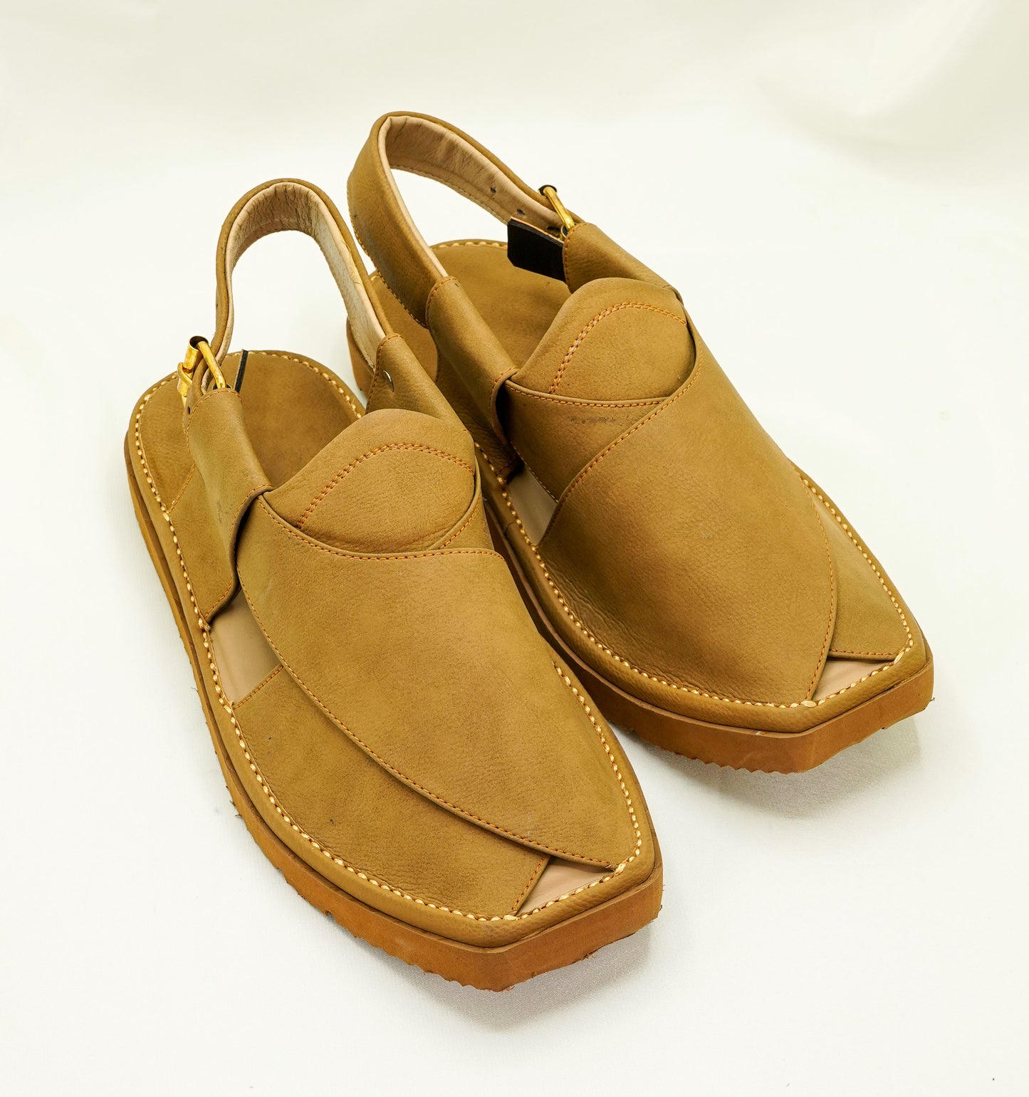 Gold Tone Peshawari Chappal