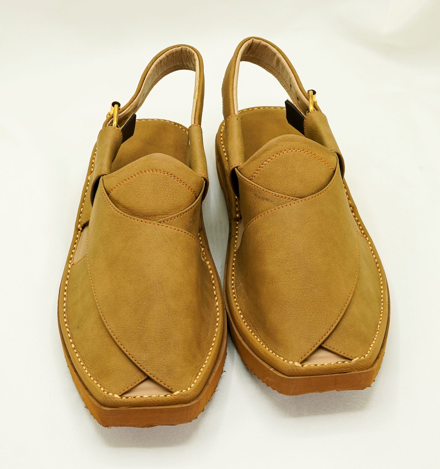 Gold Tone Peshawari Chappal