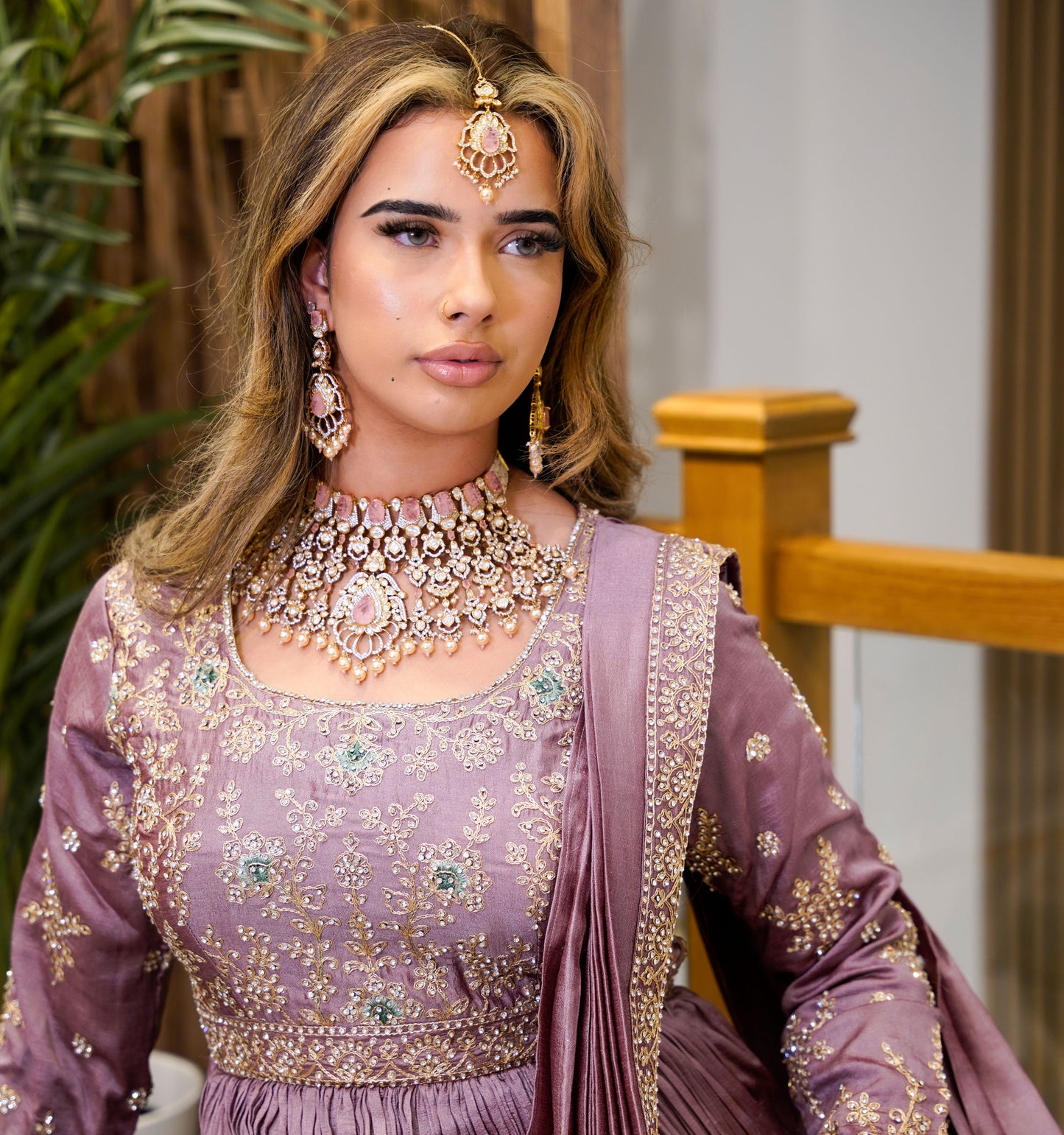Soft Pink Kundan Set  – Kundan Jewellery Necklace Set