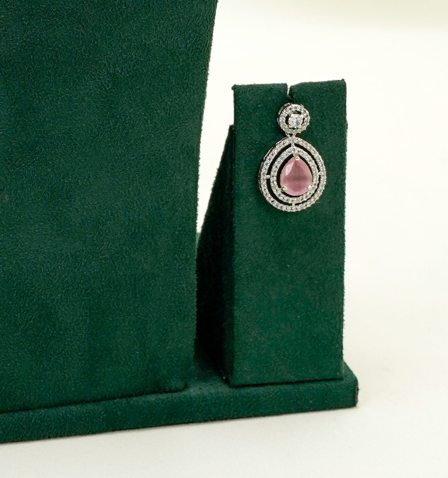 Soft Pink Party Necklace & Earring Set