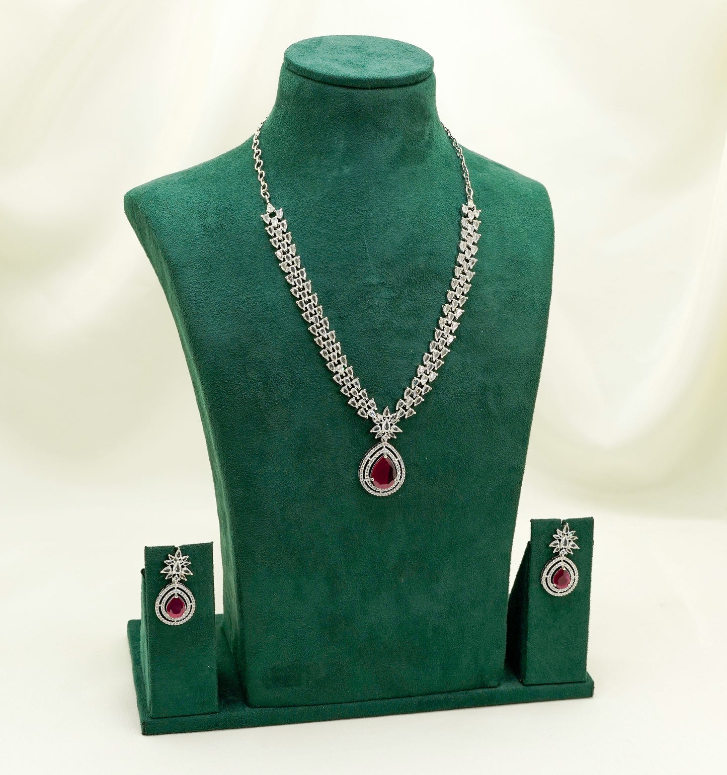 Pink Party Necklace & Earring Set