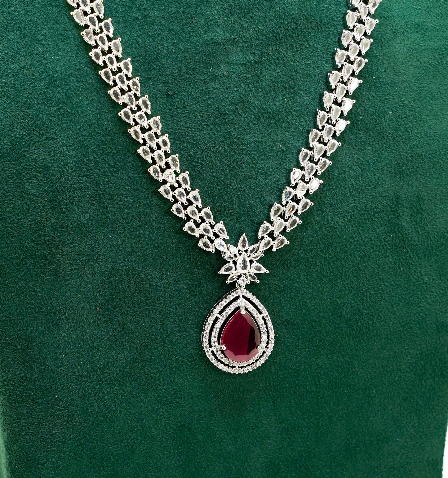 Pink Party Necklace & Earring Set