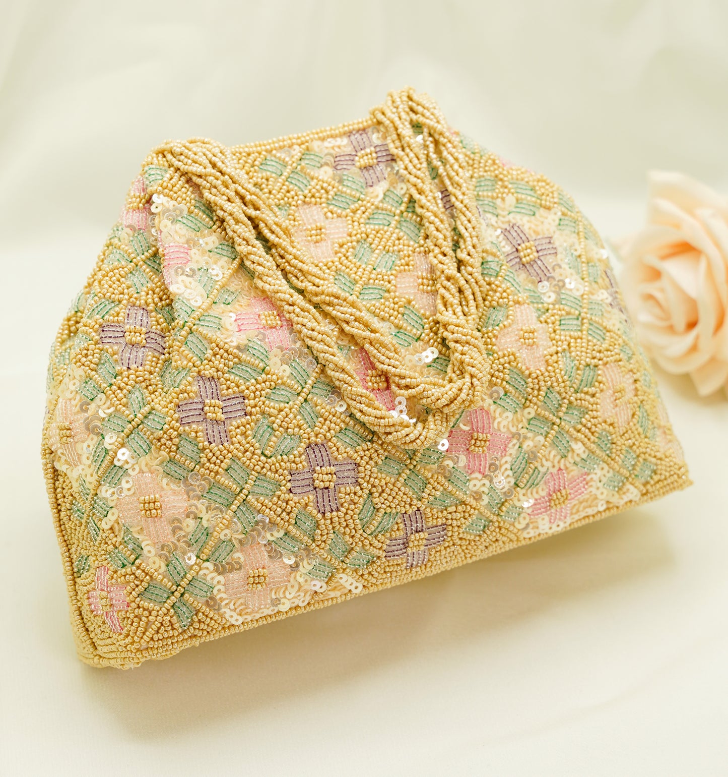 BR41 - Party handbag - Beaded Purse – Soft Shell Festival Handbag