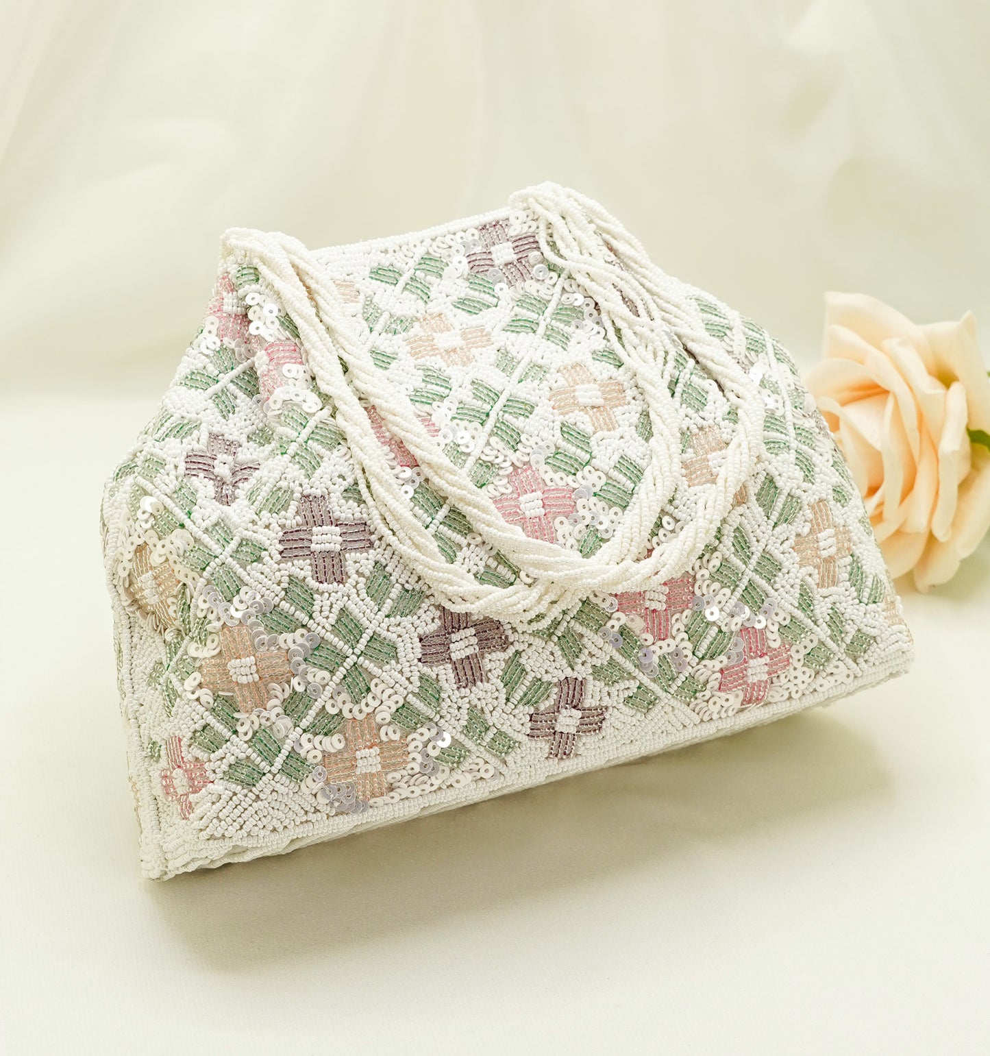 BR41 - Party handbag - Beaded Purse – Soft Shell Festival Handbag