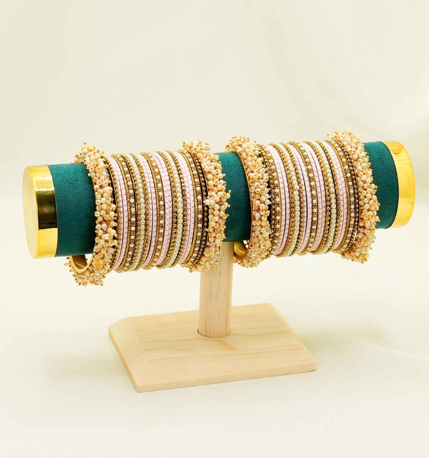 Soft Pink Bangles Set – Bridal & Party Bangles Set