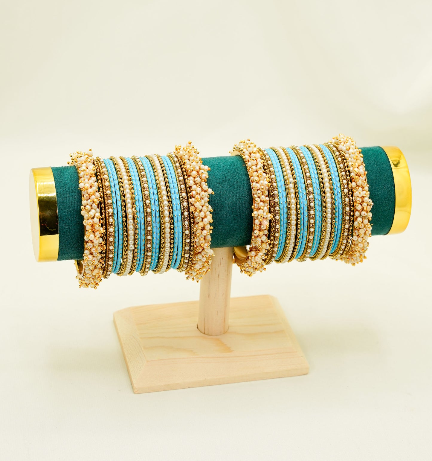 Sky Blue Bangles Set – Bridal & Party Bangles Set (2 Sets)