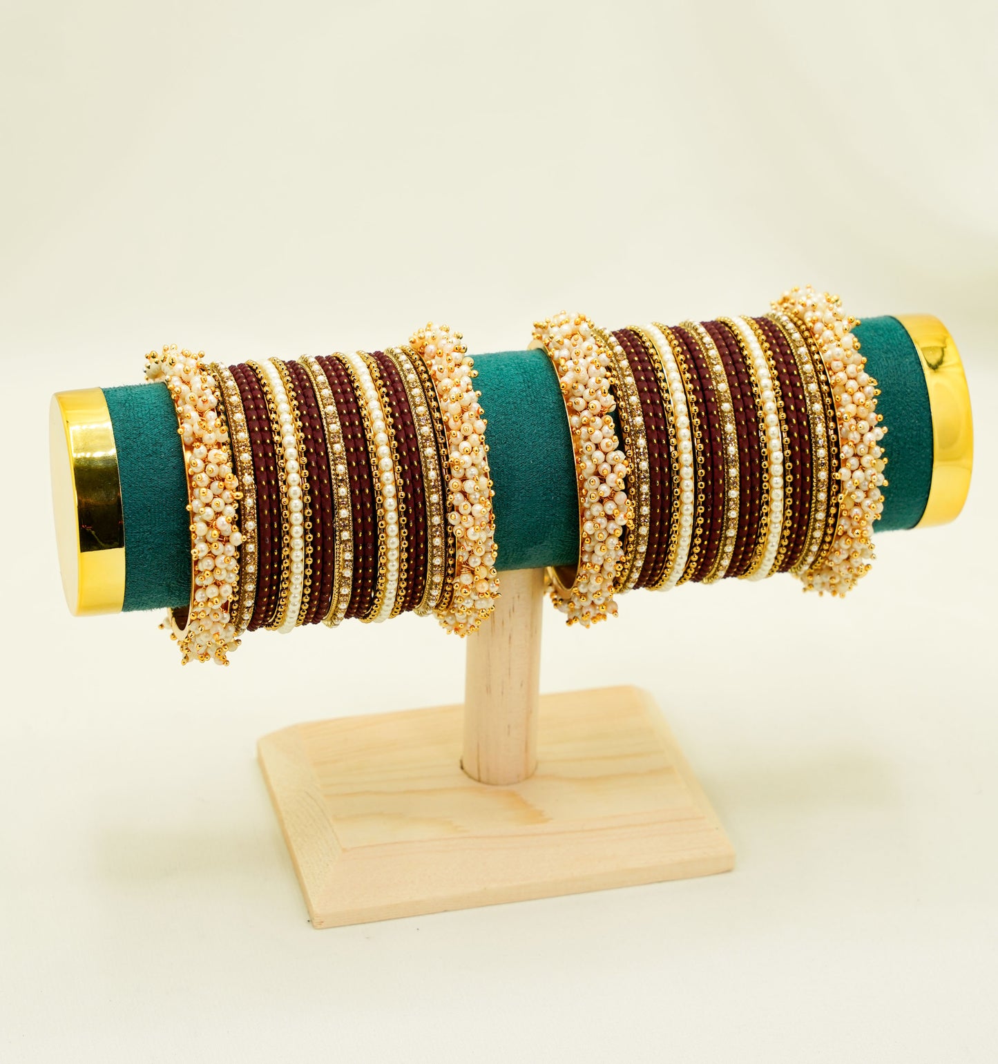 Maroon Bangles Set – Bridal & Party Bangles Set (2 Sets)