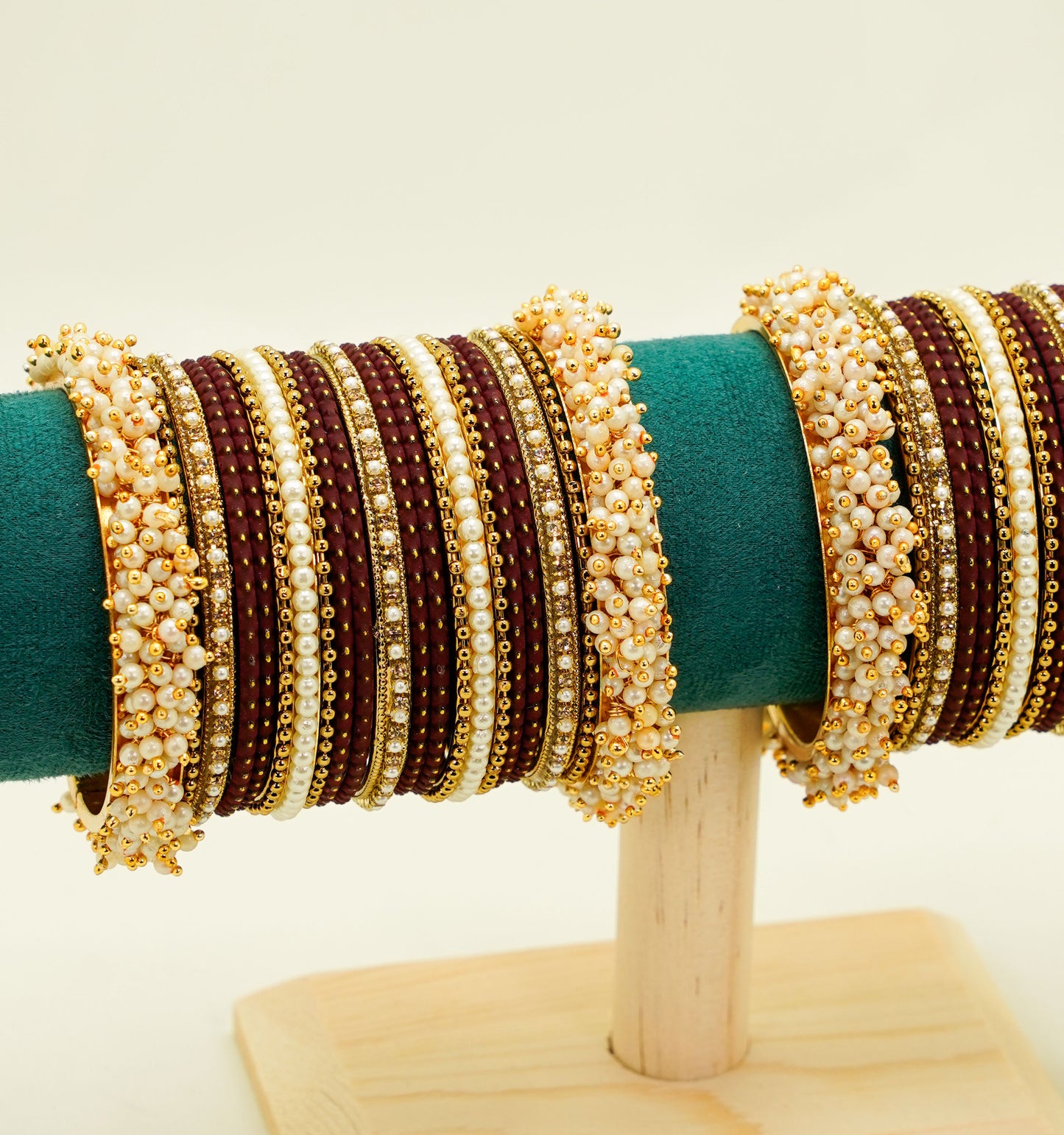 Maroon Bangles Set – Bridal & Party Bangles Set (2 Sets)