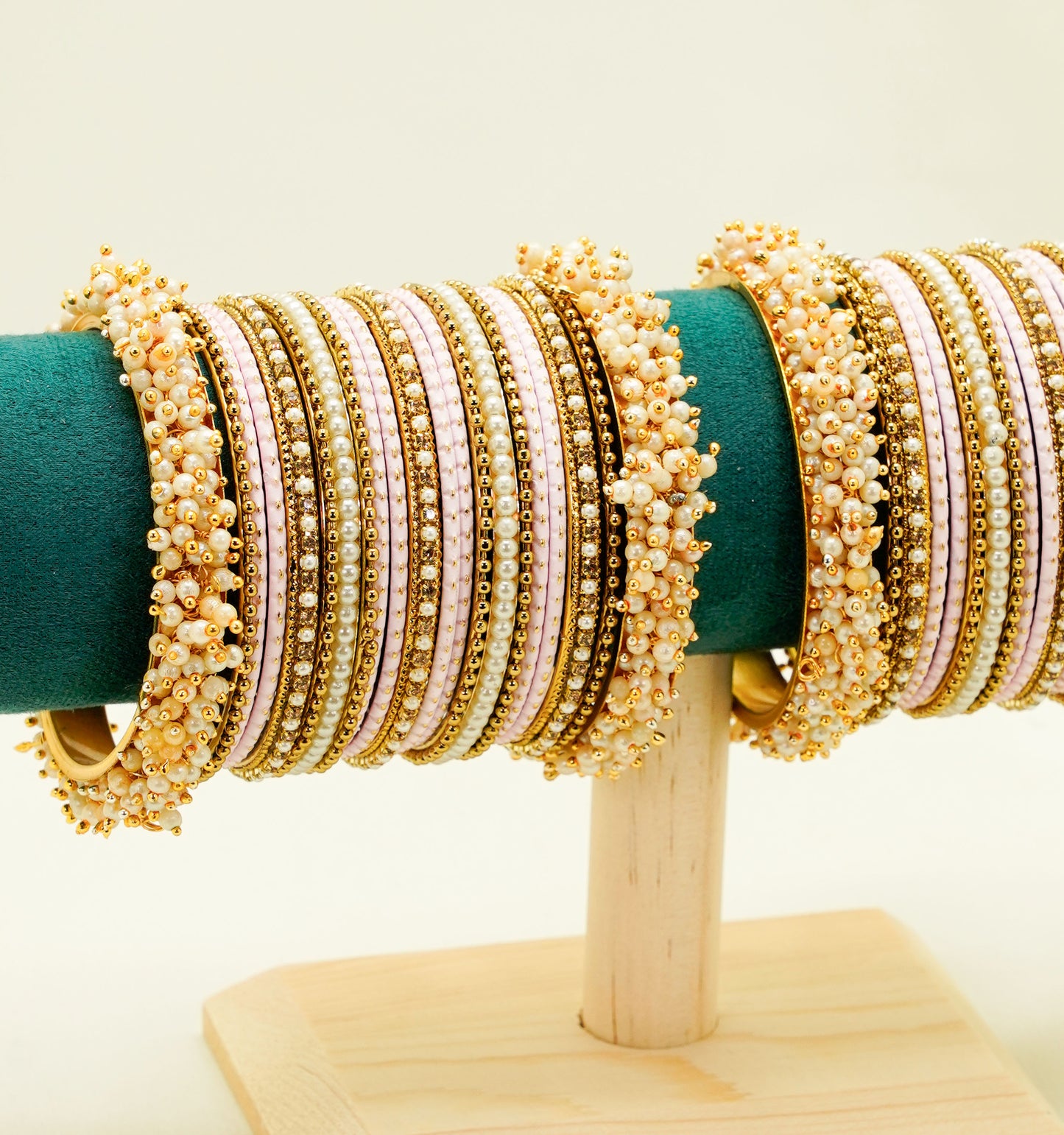 Soft Pink Bangles Set – Bridal & Party Bangles Set
