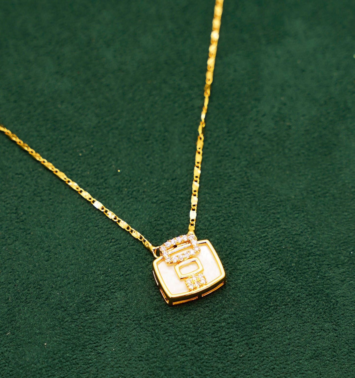 Square Gold Plated Necklace