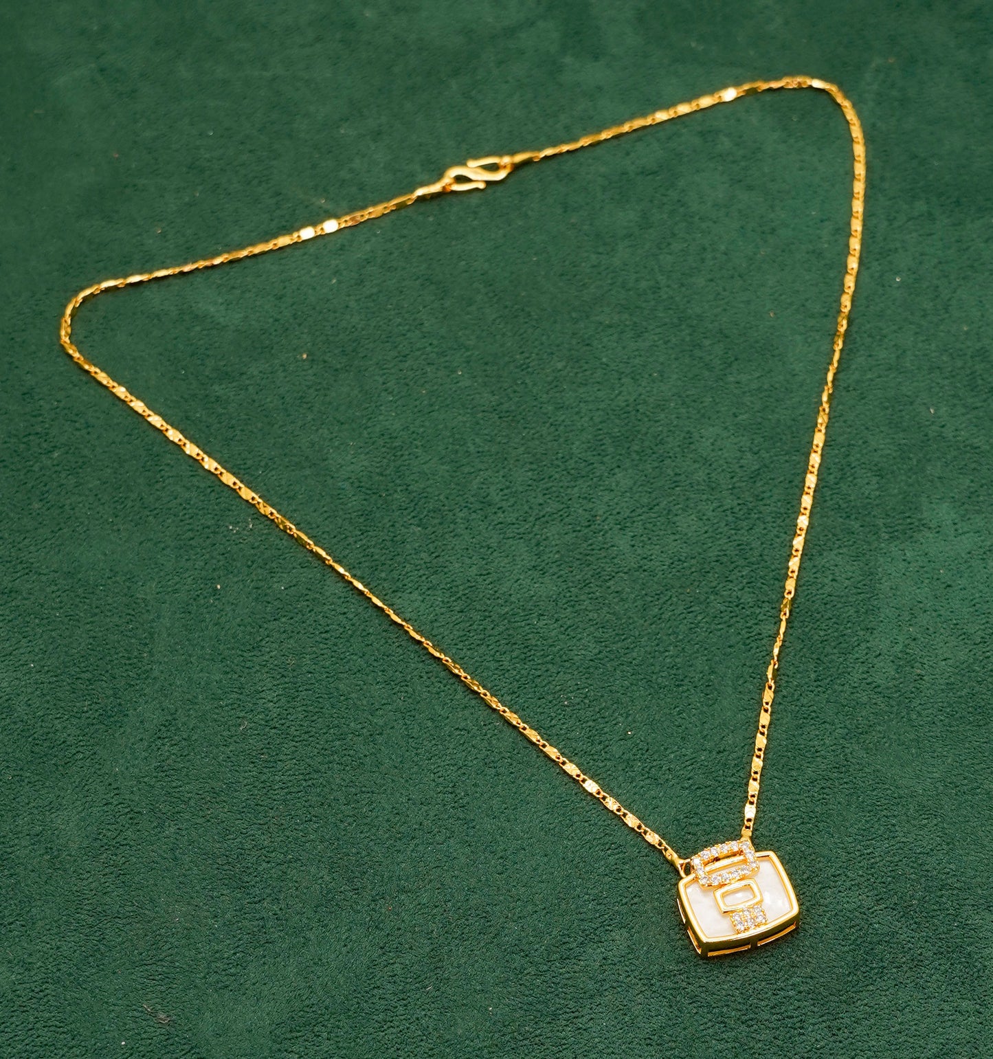 Square Gold Plated Necklace