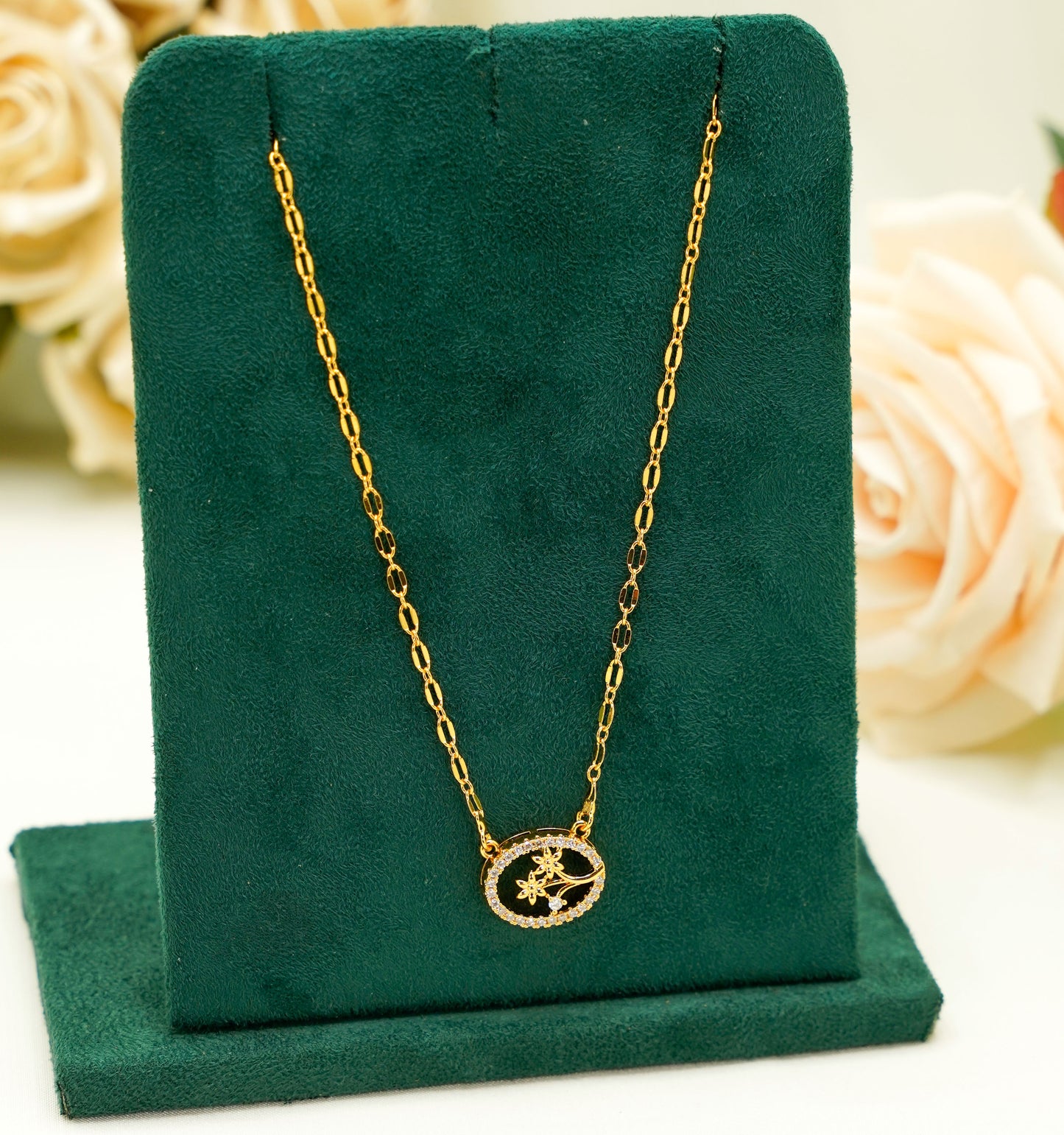 Sana Floral Gold Plated Necklace