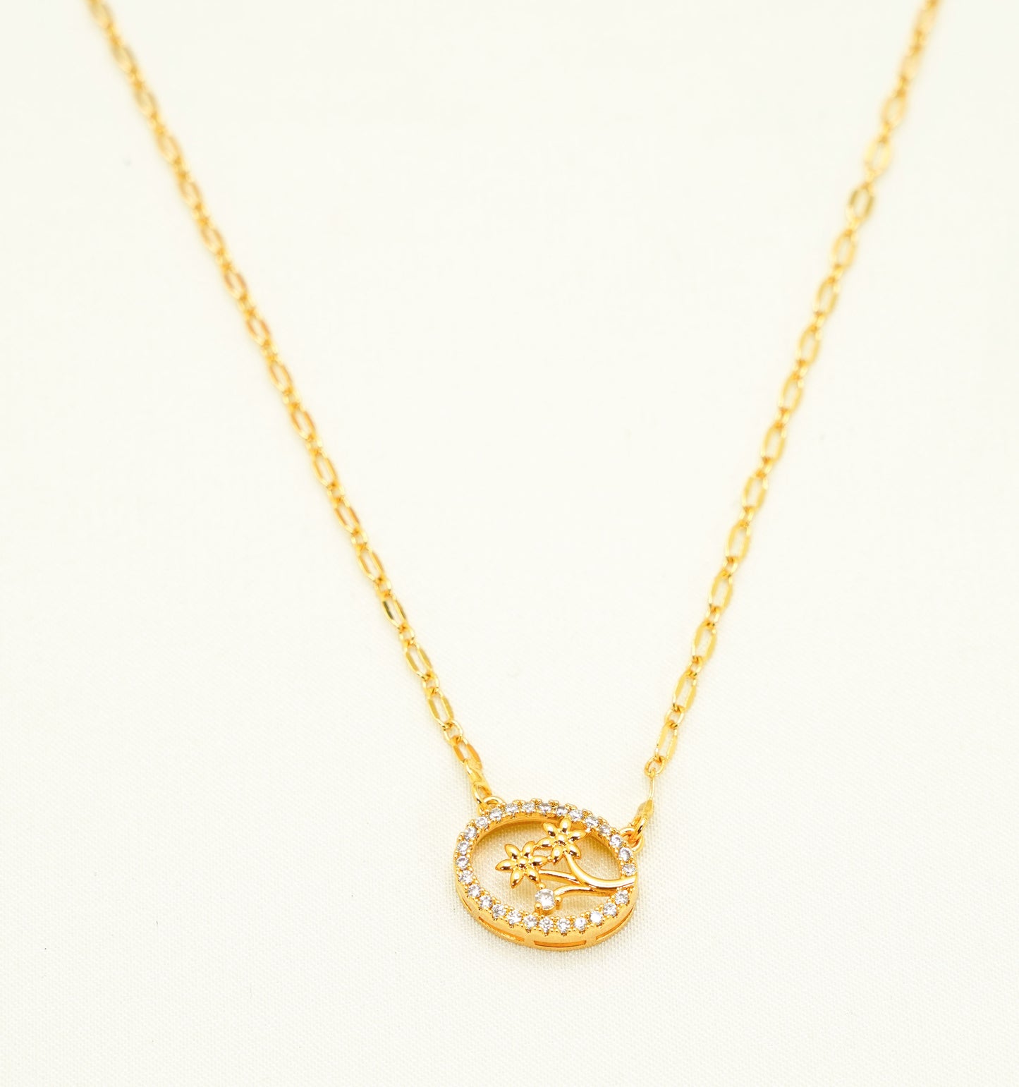 Sana Floral Gold Plated Necklace