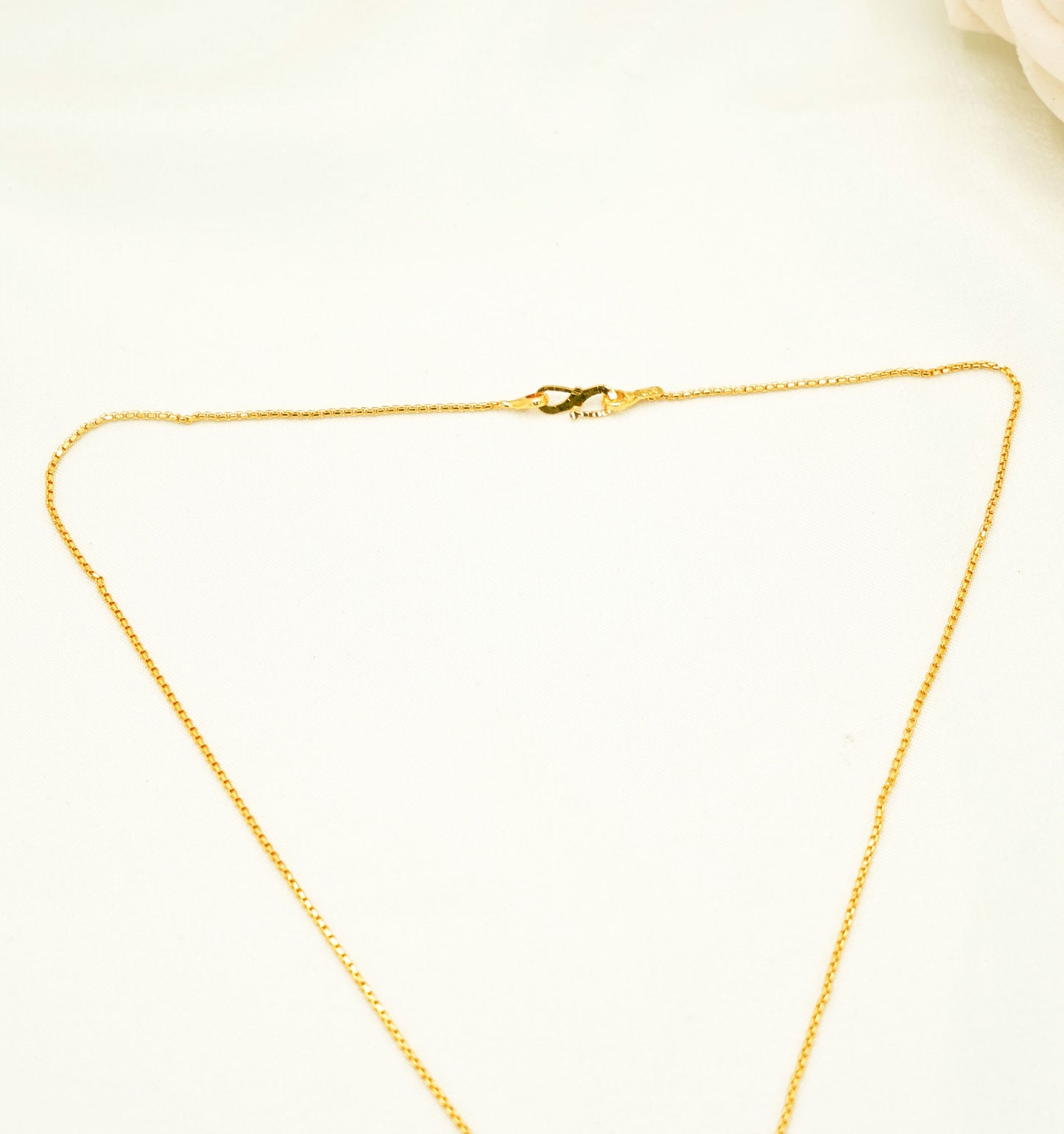 Nisha Square Pendant Gold Plated Necklace