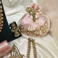 Blush Pink  Bridal Jewellery Set – Modest Kundan Necklaces, Earrings, Bangles & Potli Bag for Nikah or Walima