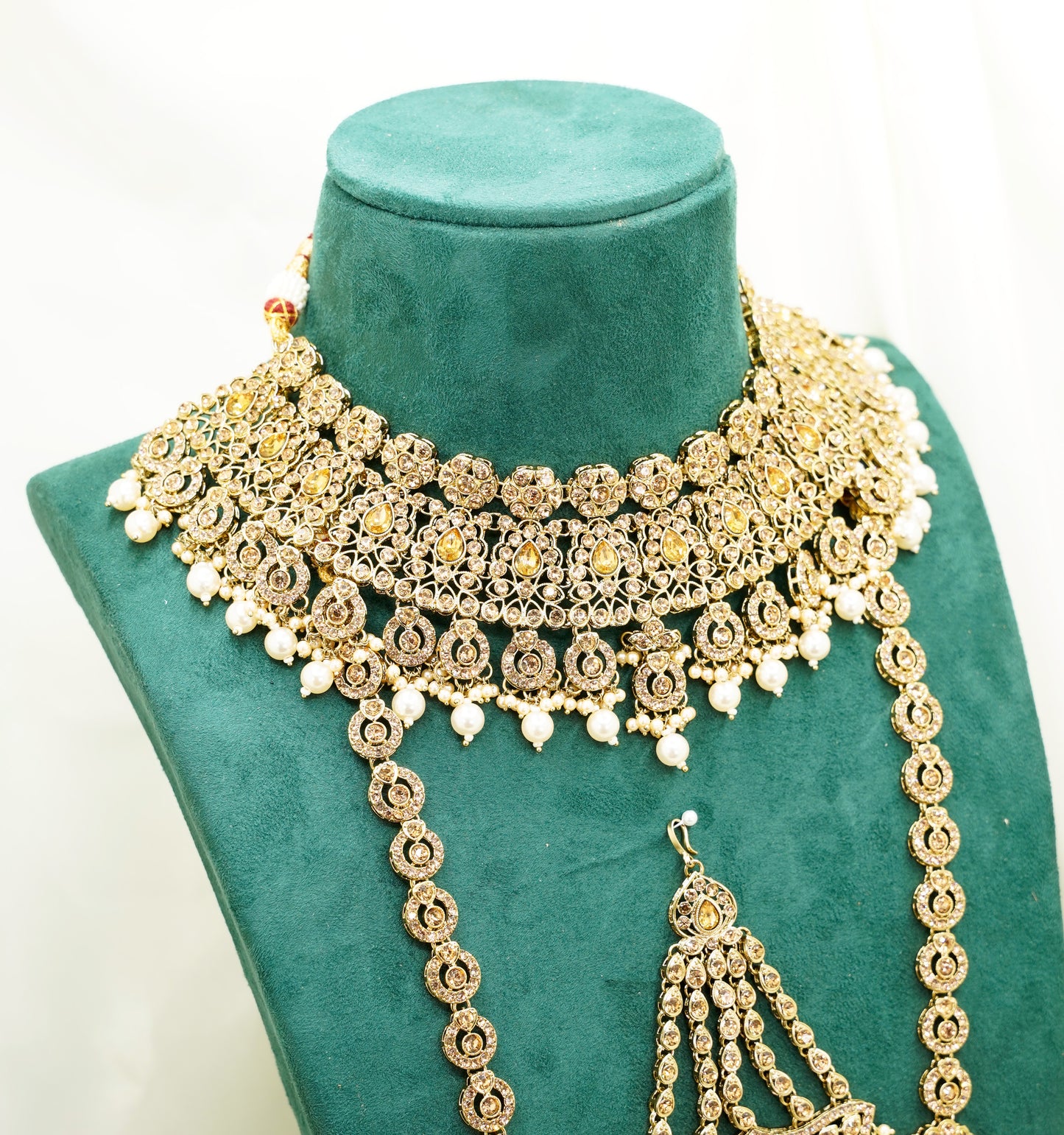 Hannah Bridal Set  – Full Bridal Jewellery Set - SN-BR-01 - Gold