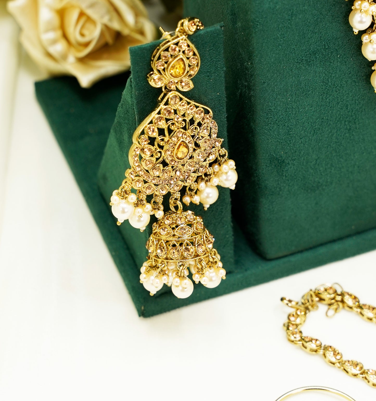 Hannah Bridal Set  – Full Bridal Jewellery Set - SN-BR-01 - Gold