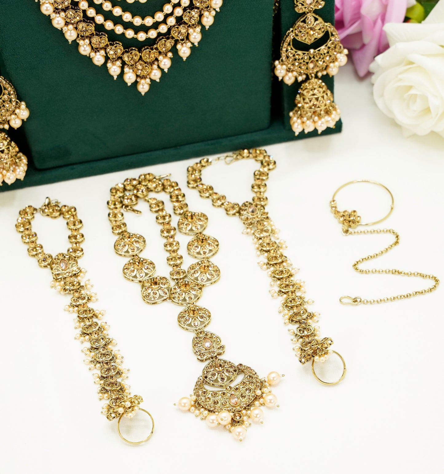 Zoha Bridal Set  – Full Bridal Jewellery Set - SN-BR-19 Gold