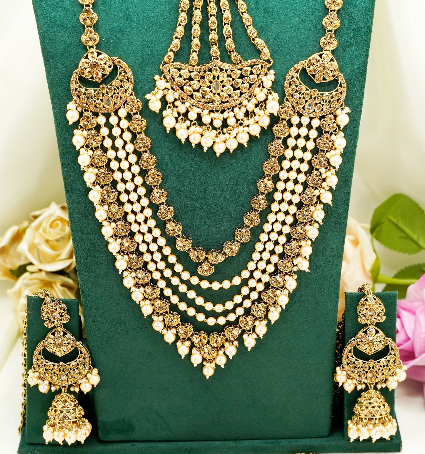 Zoha Bridal Set  – Full Bridal Jewellery Set - SN-BR-19 Gold