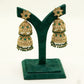 Green Jhumka Earrings Set – Party Earring Set