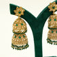 Green Jhumka Earrings Set – Party Earring Set