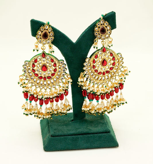 Red Green Earrings Set – Party Earring Set