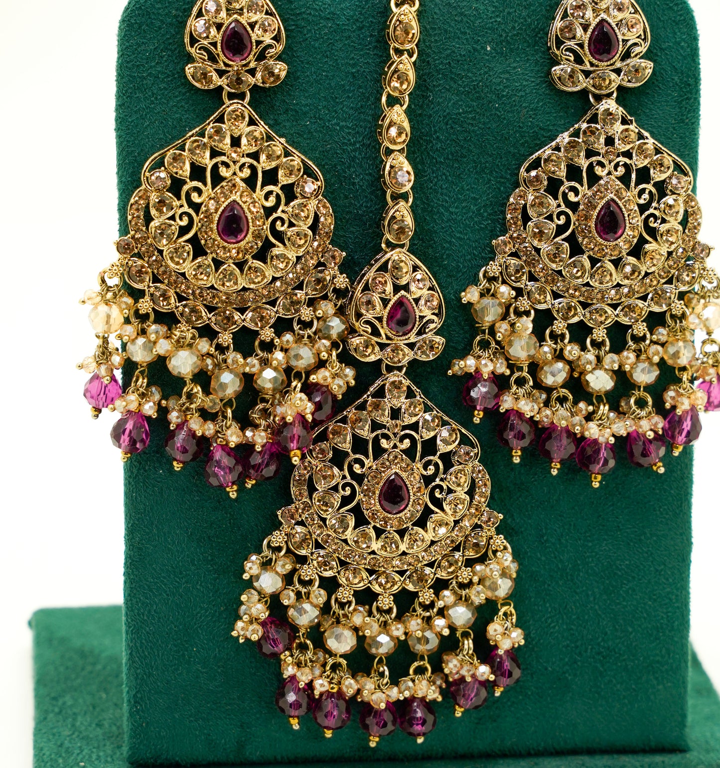 Pink Jhumka Earrings & Tikka – Party Earring Set For Any Event