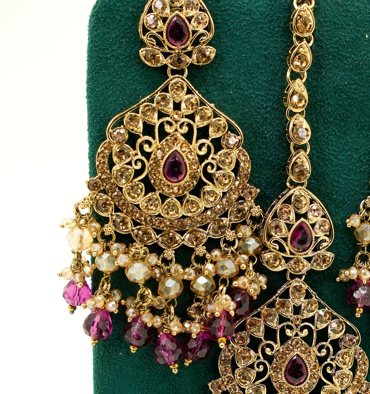Pink Jhumka Earrings & Tikka – Party Earring Set For Any Event