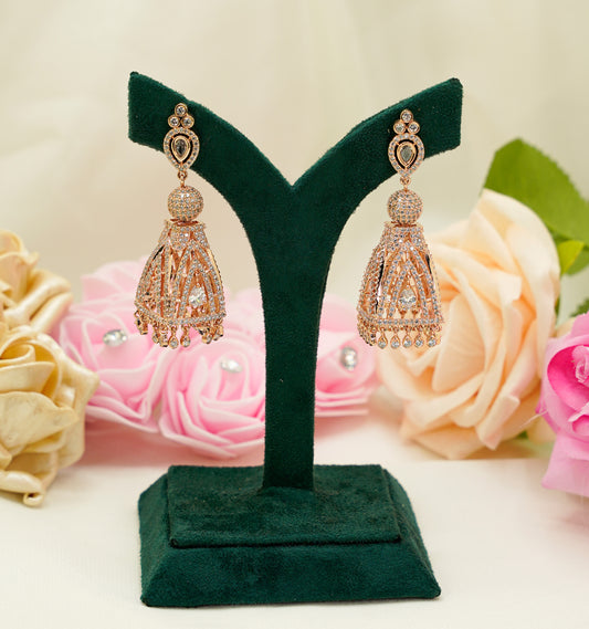 Gold with clear, sparkling stones Earrings – Party Earrings Set