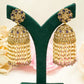 Gold Jhumka Earrings Set – Modest Earring Jewellery for Any Festival