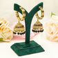 Black Gold Jhumka Earrings Set – Modest Earring Jewellery for Any Festival