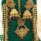 Tikka & Jhumka Earrings with Strings – Modest Earring for Any Celebratory Event