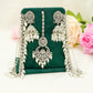 Tikka & Jhumka Earrings with Strings – Modest Earring for Any Celebratory Event