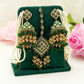 Tikka & Jhumka Earrings with Strings – Modest Earring for Any Celebratory Event