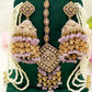 Tikka & Jhumka Earrings with Strings – Modest Earring for Any Celebratory Event