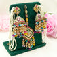 Tikka & Jhumka Earrings with Strings – Modest Earring for Any Celebratory Event