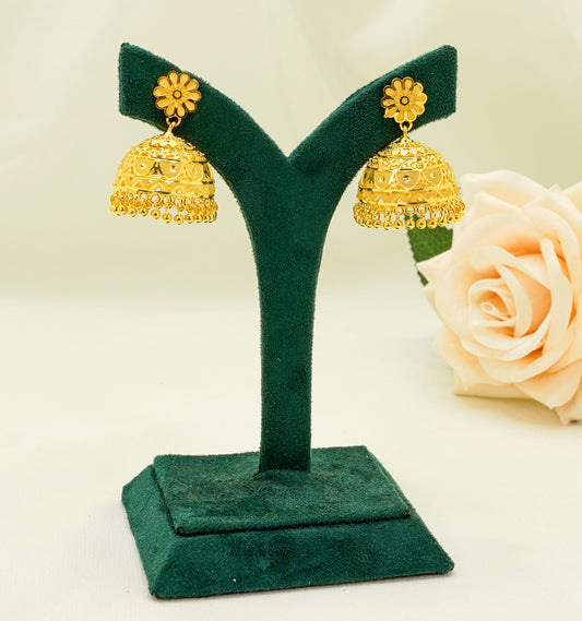 Zeeba Gold Plated Earring - Jhumka Earrings Set