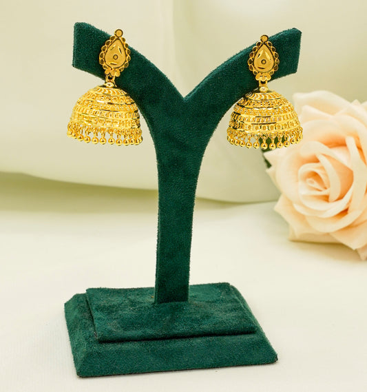 Sana Gold Plated Earring - Jhumka Earrings Set
