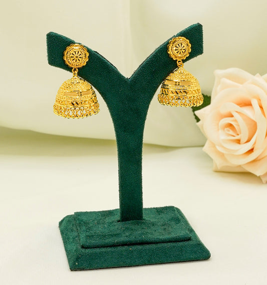 Zoya Gold Plated Earring - Jhumka Earrings Set