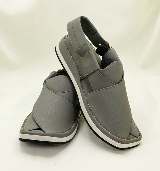Grey Peshawari Chappal