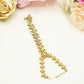 Traditional Bridal Hand Harness – Gold Pearl Haathphool with Finger Ring for Weddings & Mehndi