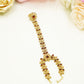 Bridal Hand Harness – Gold & Red Stone Haathphool with Floral Design for Mehndi, Nikah & Festive Wear