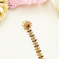 Bridal Hand Harness – Gold & Red Stone Haathphool with Floral Design for Mehndi, Nikah & Festive Wear