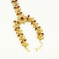 Bridal Hand Harness – Gold & Red Stone Haathphool with Floral Design for Mehndi, Nikah & Festive Wear