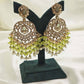 Olive Green Dangler Jhumka Earrings with Pearls – Modest  Bridal Jewellery for Nikah or Walima